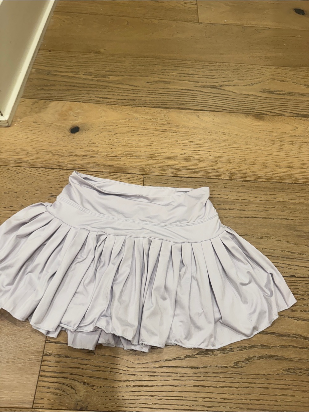 Girls' White Pleated Dance Skirt with Comfortable Waistband